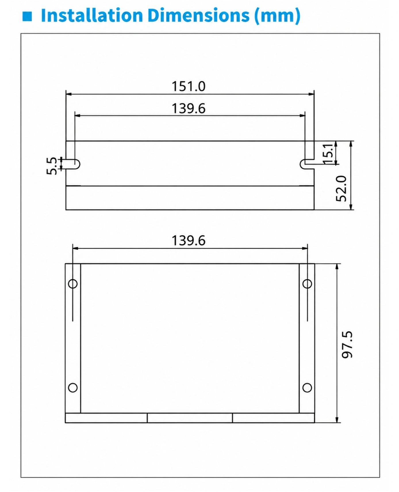 CS86 Closed-Loop Stepper Motor Driver Installation Dimensions