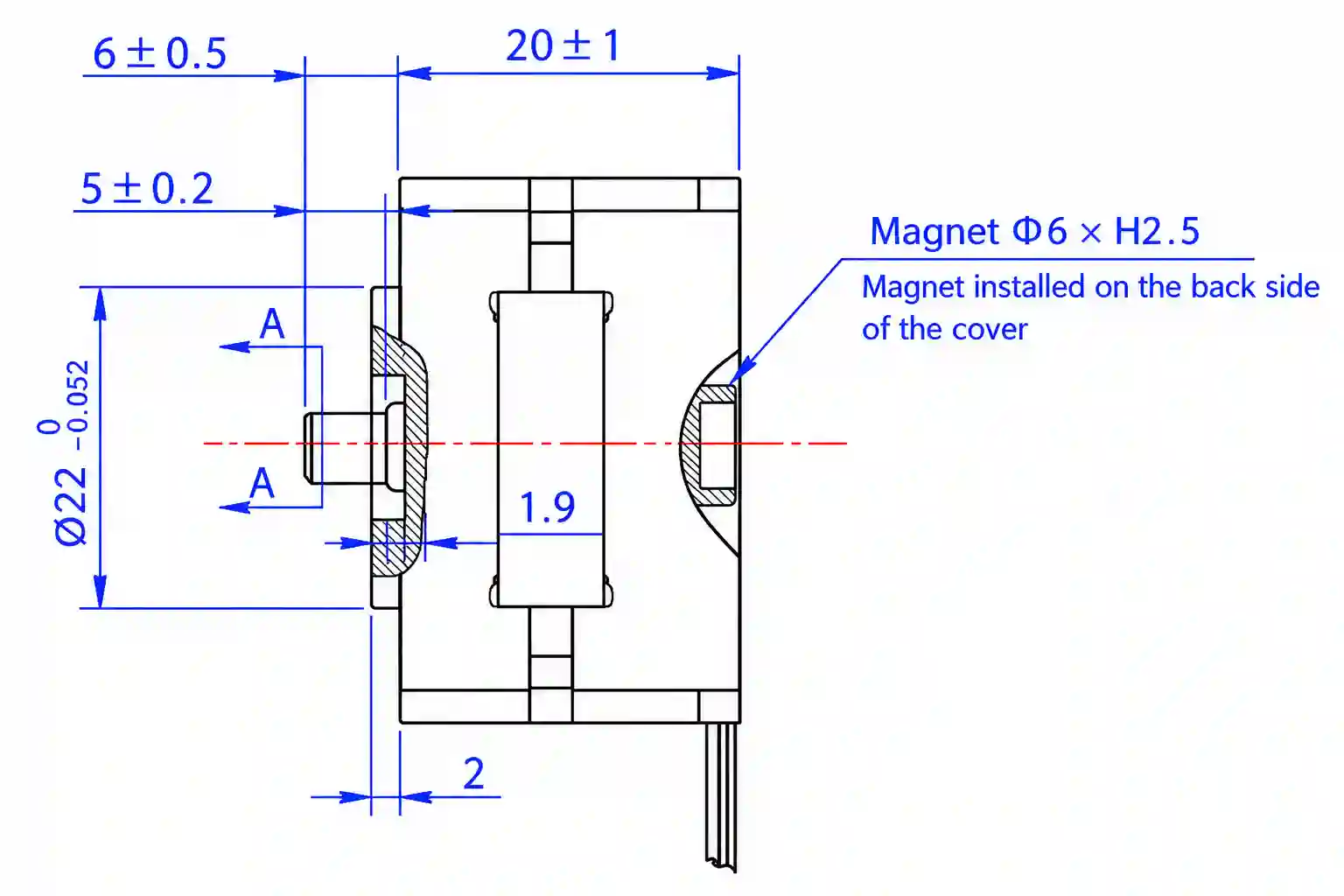 39 Series Hybrid Stepper Motor Dimensional Drawing